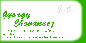 gyorgy chovanecz business card