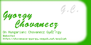 gyorgy chovanecz business card